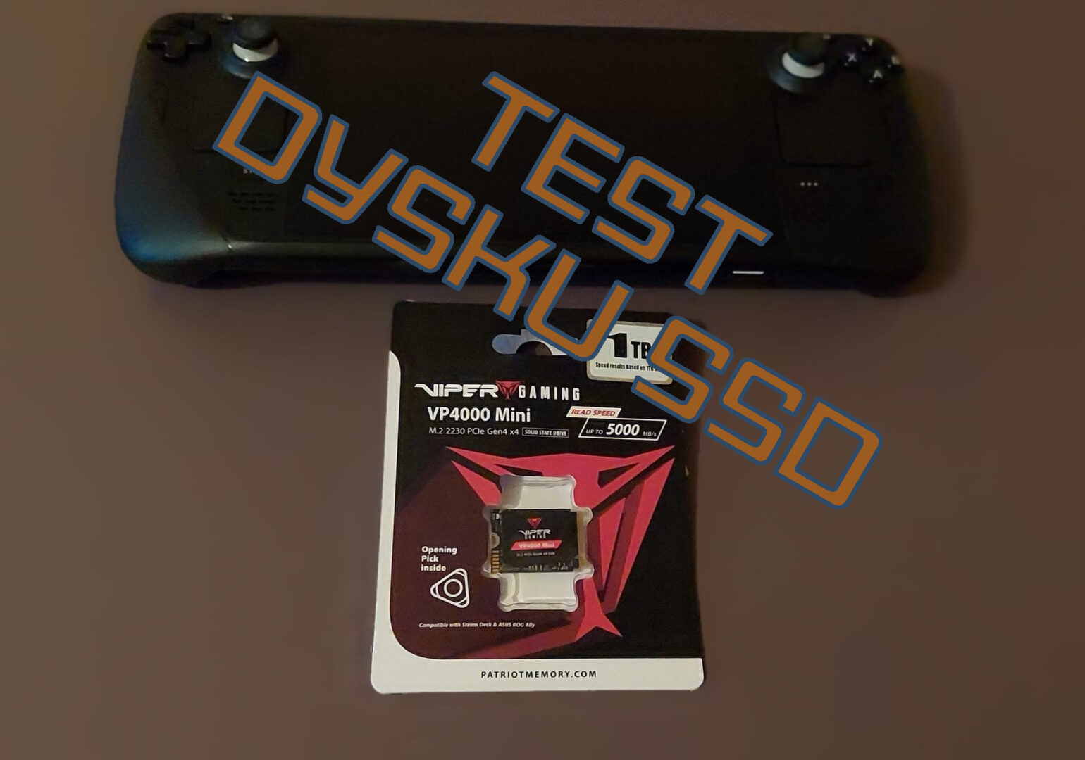 Zdjęcie okładkowe wpisu Test: Dysk SSD Patriot Viper VP4000 Mini w Steam Decku