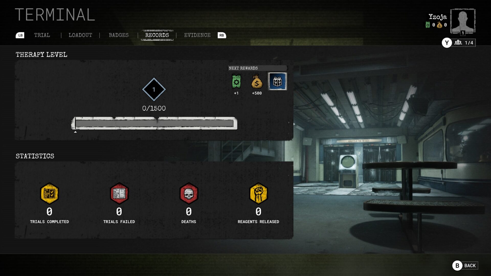 interfejs w Outlast Trials