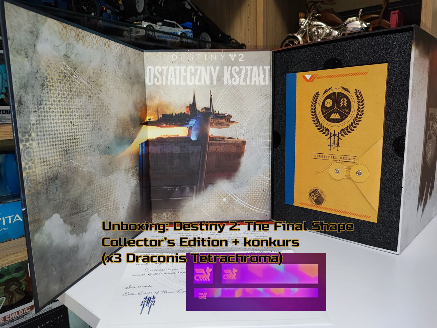 Zdjęcie okładkowe wpisu Unboxing Destiny 2: The Final Shape Collector’s Edition + konkurs (emblemat Draconis Tetrachroma)