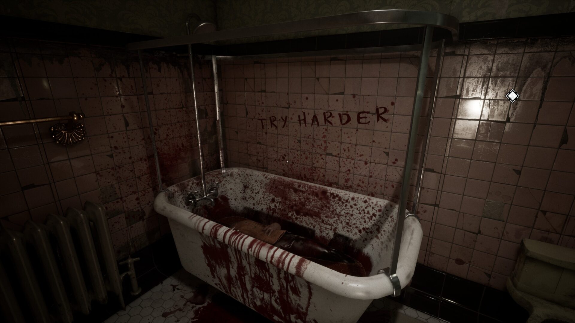 w Outlast Trials nie brakuje makabrycznych napisów na ścianach