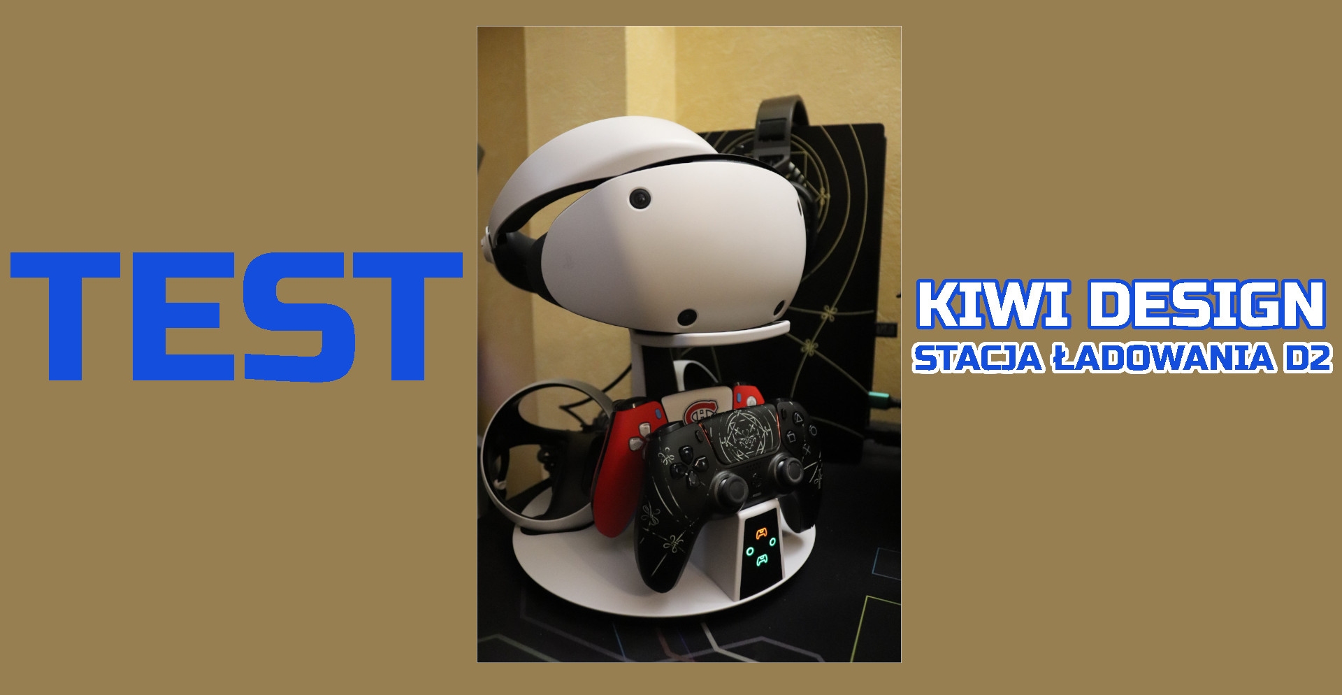 Zdjęcie okładkowe wpisu Test: Stacja ładowania D2 (DualSense, PS VR2) – KIWI Design