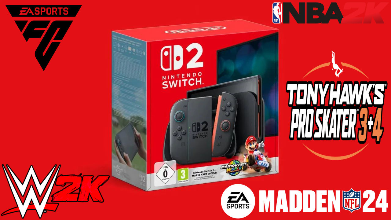 Zdjęcie okładkowe wpisu Nintendo Switch 2 na sportowo. Ogłoszono gry od EA i 2K!
