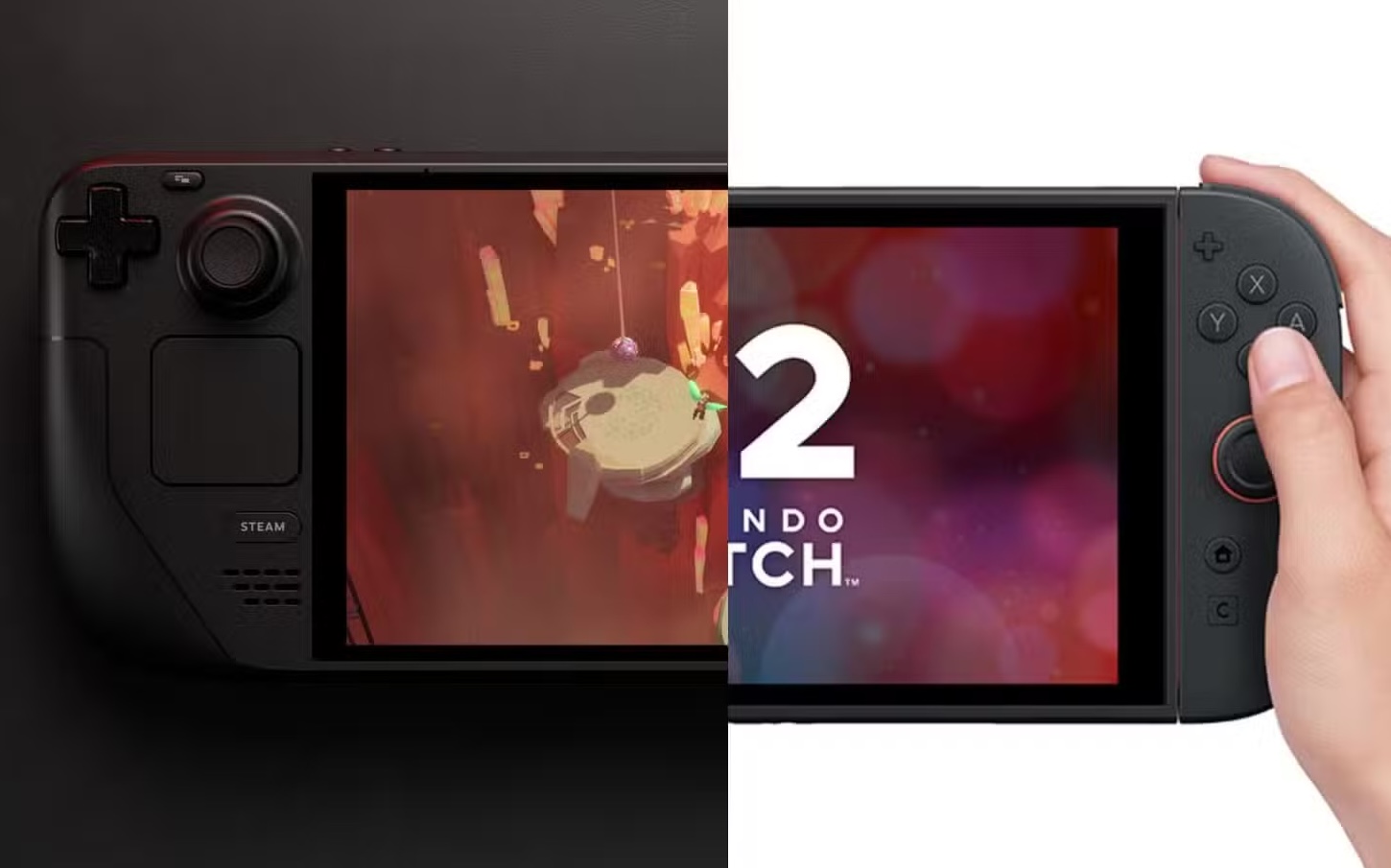 Zdjęcie okładkowe wpisu Sprawdźcie różnicę wielkości Nintendo Switch 2 i Steam Decka