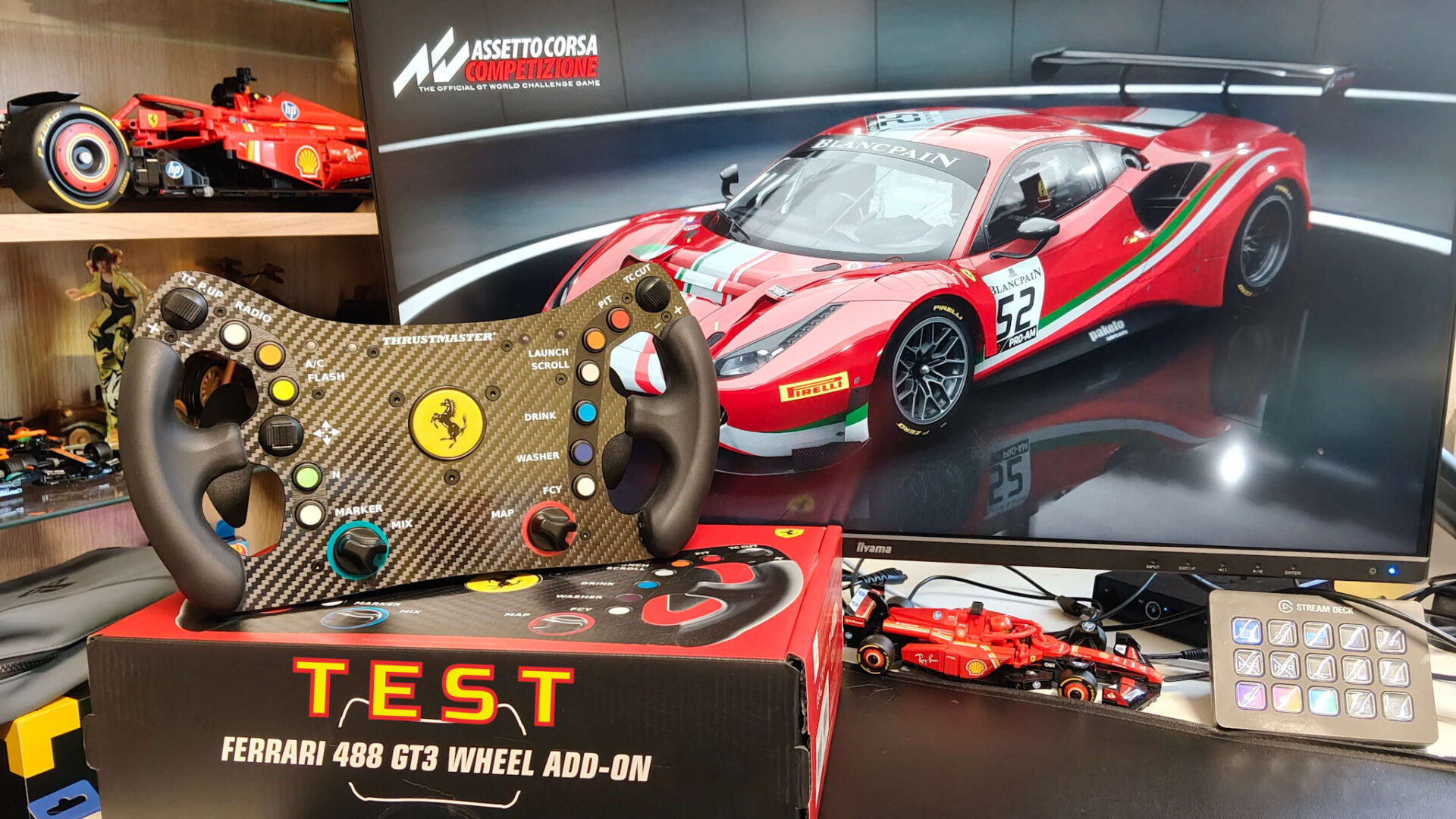 Zdjęcie okładkowe wpisu Test: Thrustmaster Ferrari 488 GT3 Wheel Add-On