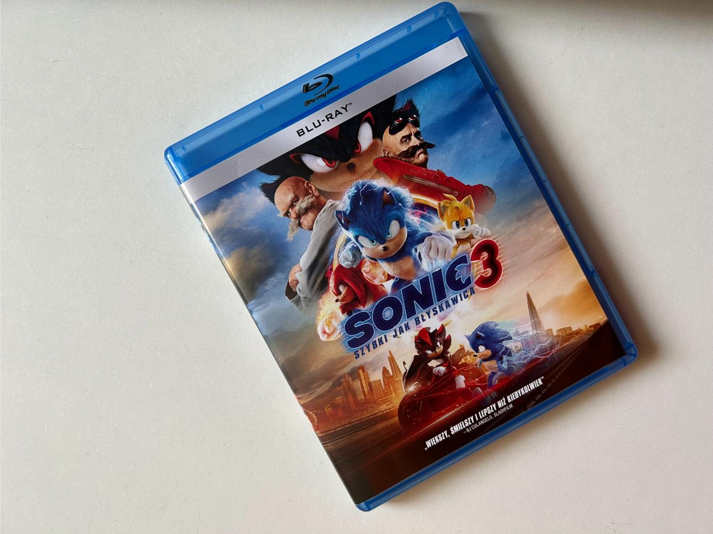 Zdjęcie okładkowe wpisu Recenzja Blu-ray: Sonic 3: Szybki jak błyskawica