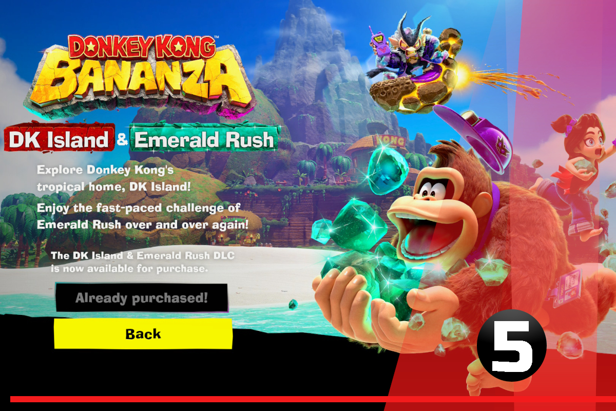 Zdjęcie okładkowe wpisu Recenzja: Donkey Kong Bananza – DK Island & Emerald Rush (DLC) [Nintendo Switch 2]