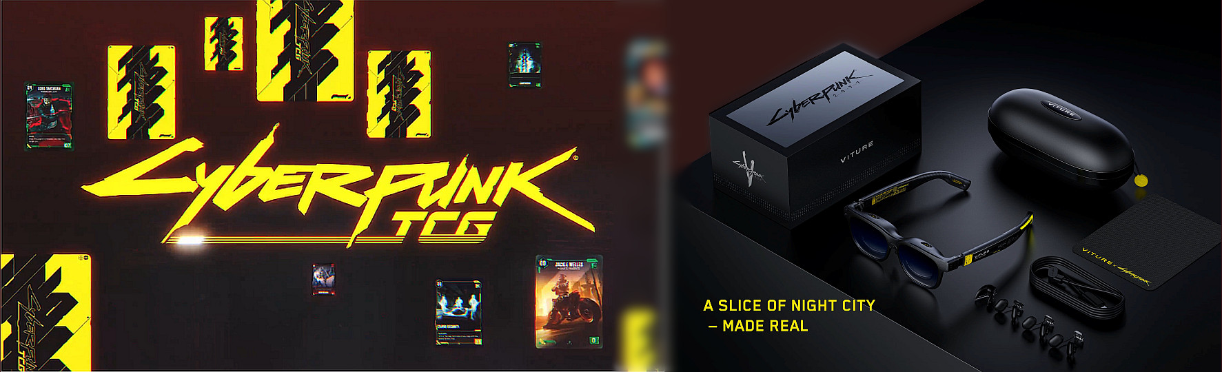 Zdjęcie okładkowe wpisu Cyberpunk 2077 – okulary od VITURE i gra karciana