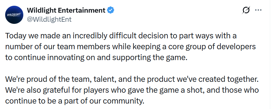 Wildlight Entertainment powoli zwija żagle