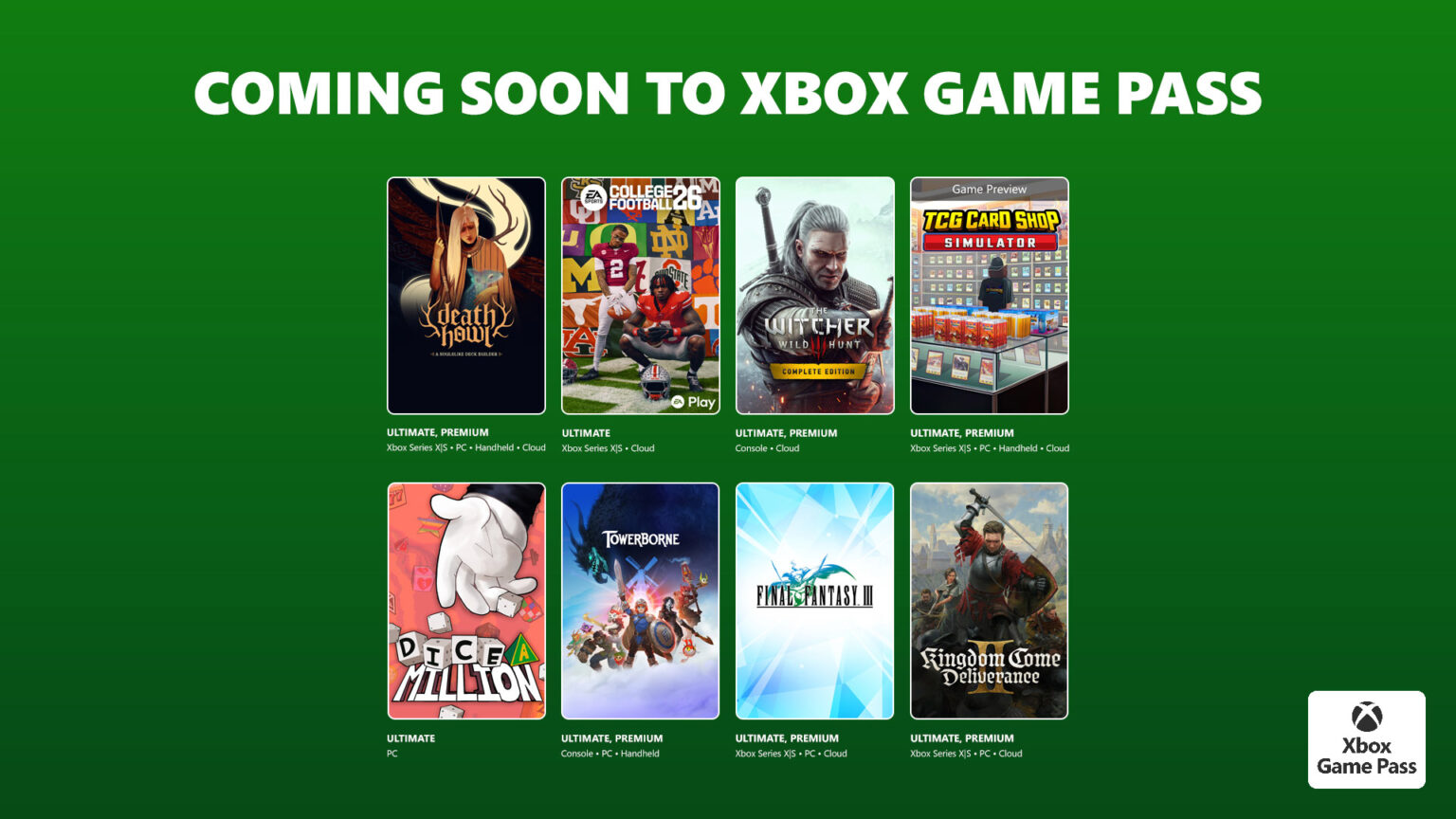 Xbox Game Pass na luty 2026