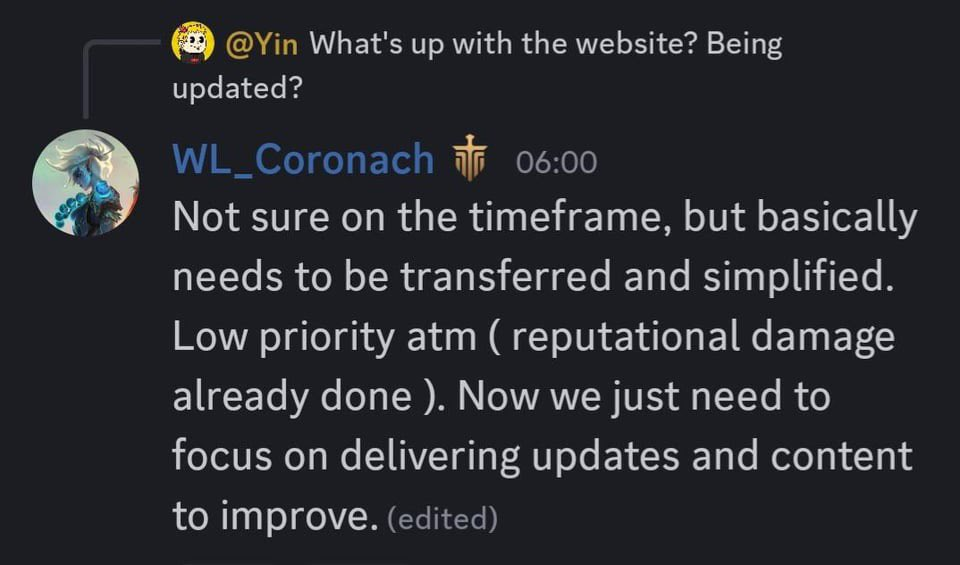 Strona Highguard wyłączona, ale devi uspokajają