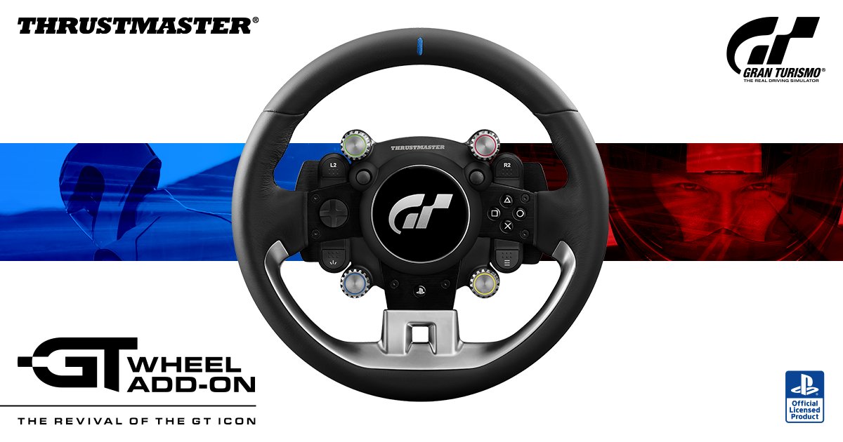 Zdjęcie okładkowe wpisu Thrustmaster pokazuje nowe kierownice do sim-racingu. Ferrari SF-25 i GT Wheel Add-On dla fanów F1 i GT