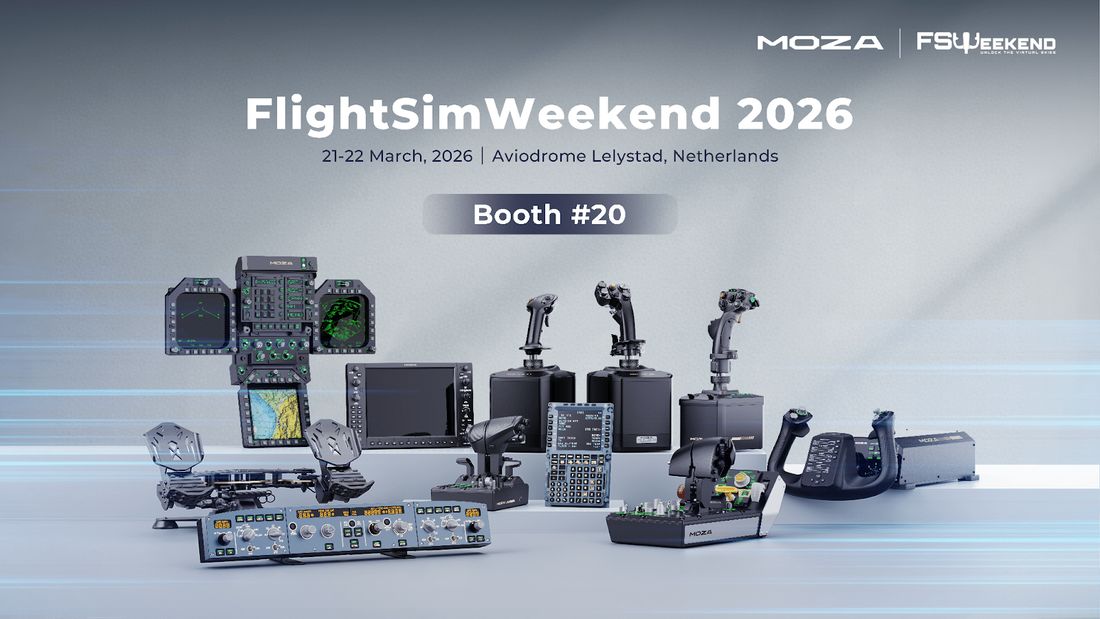 Moza ujawnia nowe kontrolery do symulatorów lotu. FSWeekend 2026 pokazuje przyszłość kokpitów