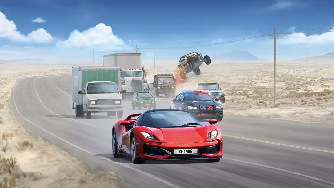 Zdjęcie okładkowe wpisu BeamNG.drive zmierza na PlayStation 5. Kultowy symulator wreszcie wyjedzie poza PC