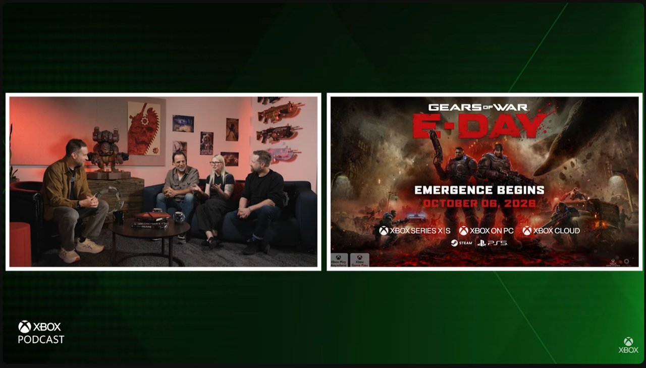 Zdjęcie okładkowe wpisu Xbox zaliczył kosztowną wpadkę. W zwiastunie Gears of War: E-Day pojawiło się logo PS5
