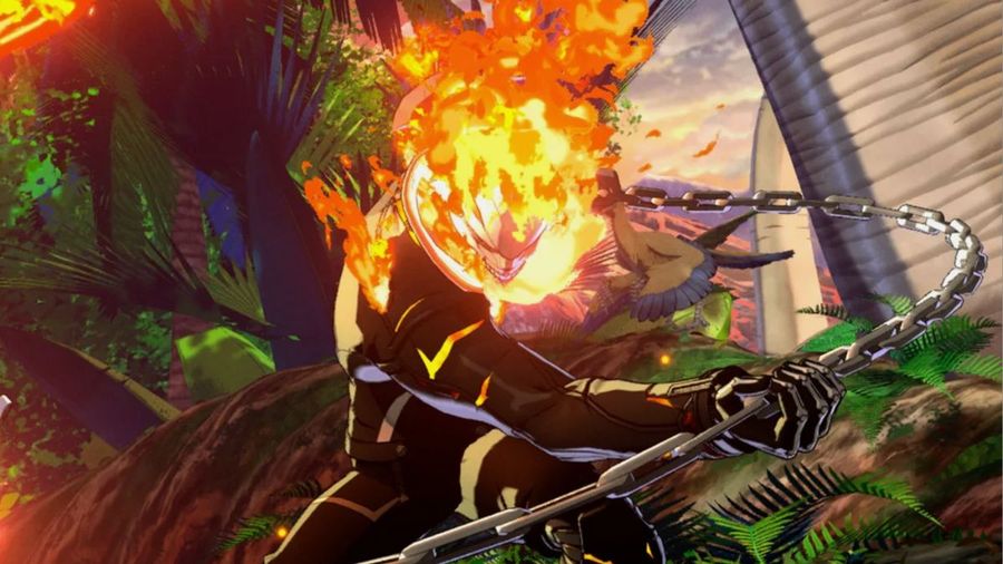 Zdjęcie okładkowe wpisu Ghost Rider pokazuje piekielną moc w Marvel Tōkon: Fighting Souls. Nowy zwiastun ujawnia ryzykowną mechanikę bohatera