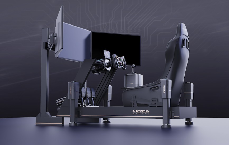 Zdjęcie okładkowe wpisu MOZA HMA150 Haptic Motion Actuator zapowiedziany. Nowy system ruchu, AI Motion i AI Coach mają zmienić sim racing