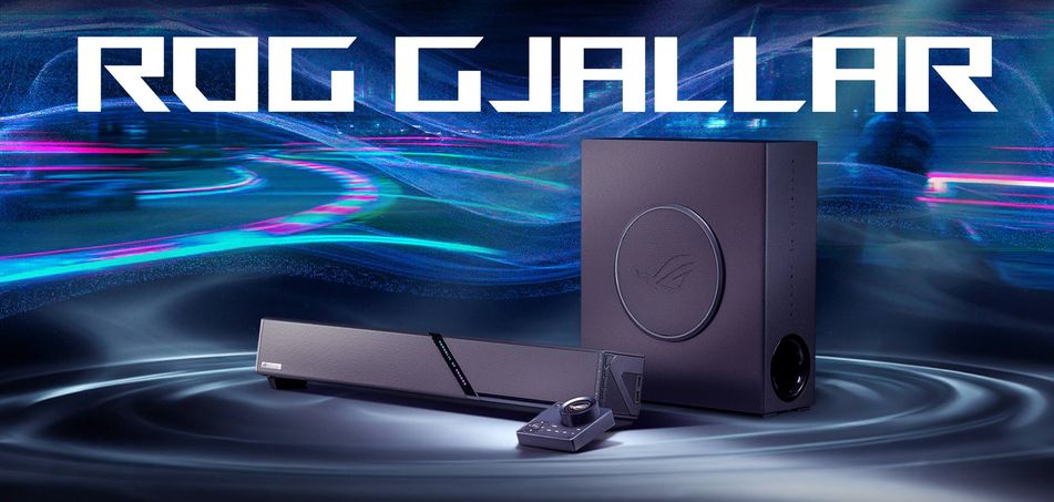 Zdjęcie okładkowe wpisu ASUS ROG Gjallar oficjalnie w sprzedaży. Gamingowy soundbar z Dolby Atmos i bezprzewodowym subwooferem