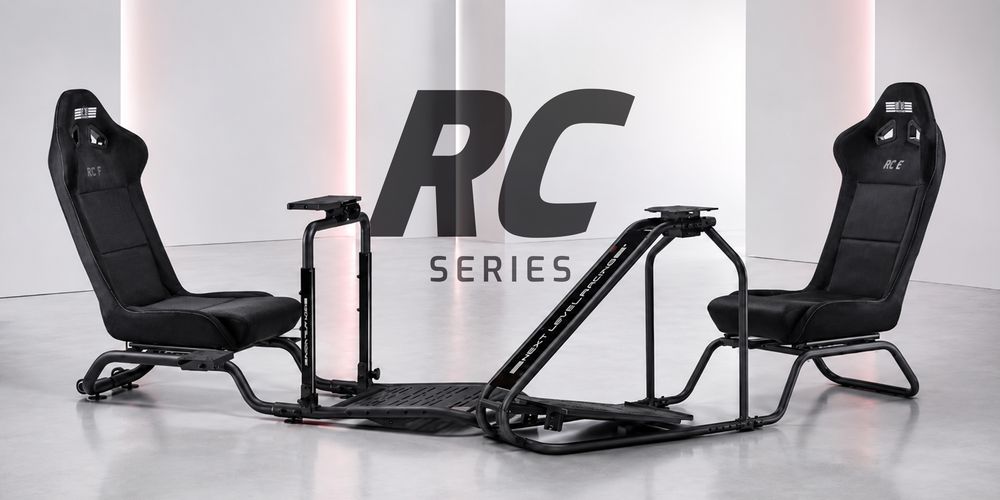 Zdjęcie okładkowe wpisu Next Level Racing prezentuje RC Essential i RC Foldable. Dwa nowe kokpity mają przekonać początkujących simracerów