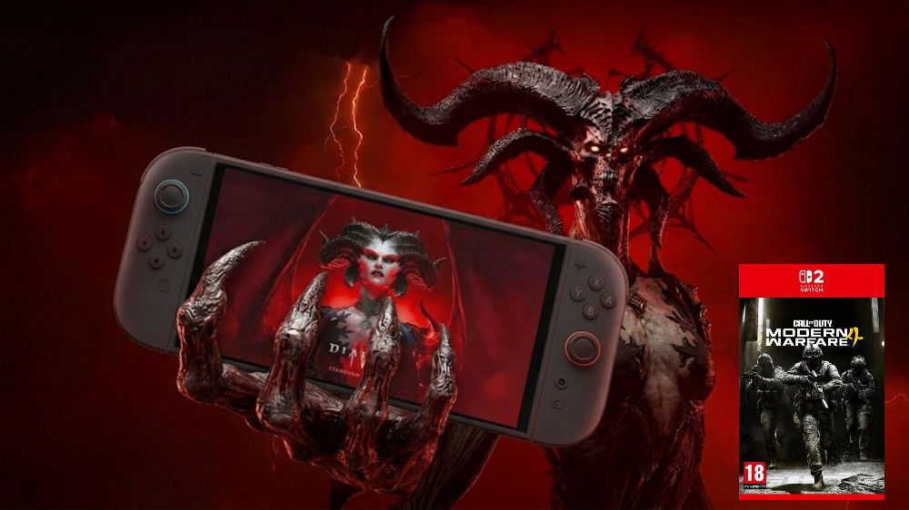 Zdjęcie okładkowe wpisu Diablo IV i Call of Duty: Modern Warfare 4 na Switch 2 bez kartridża. W pudełkach znajdziemy tylko kod