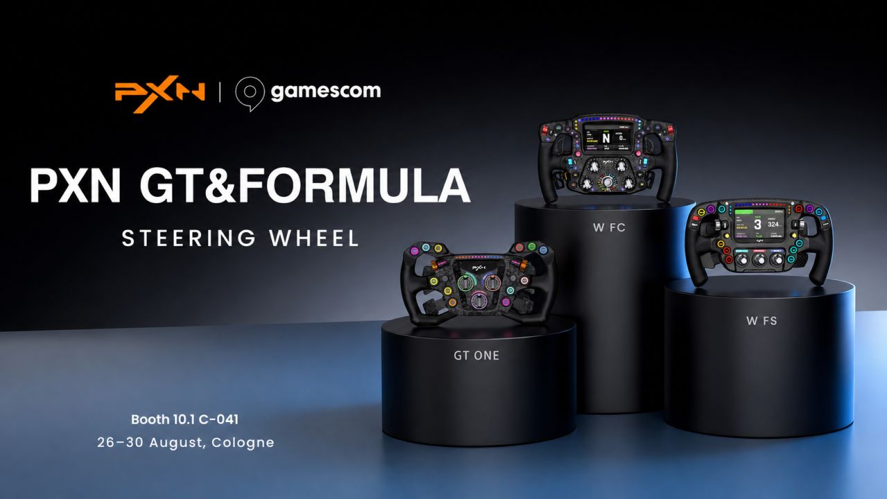 Zdjęcie okładkowe wpisu PXN pokaże nowe kierownice i bazy Direct Drive na gamescom 2026