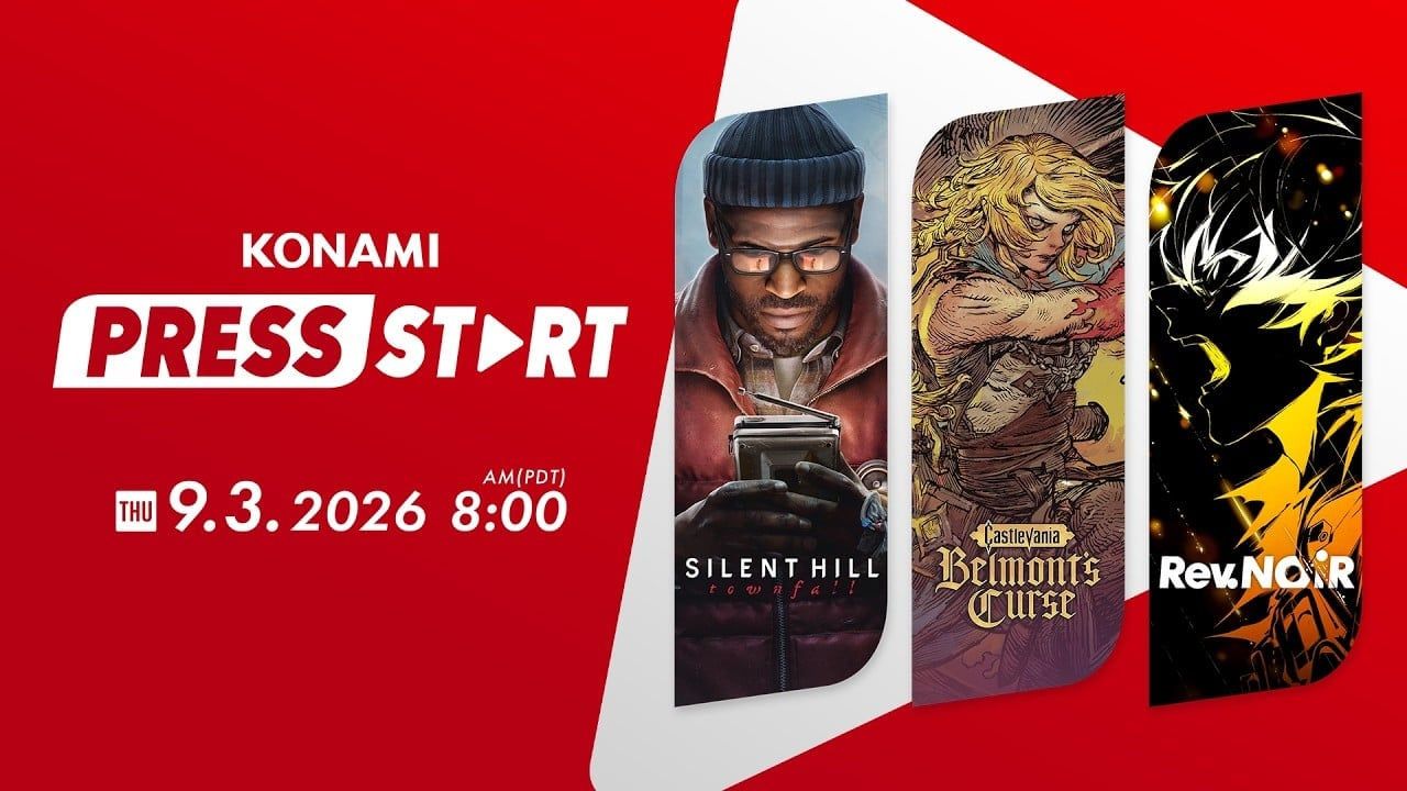 Zdjęcie okładkowe wpisu Konami zapowiada Press Start. Wśród atrakcji Silent Hill: Townfall i nowa Castlevania