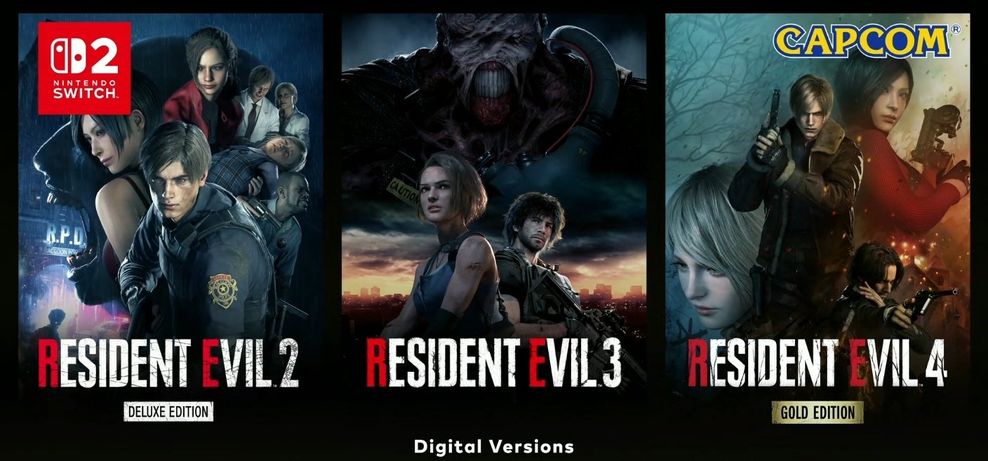 Zdjęcie okładkowe wpisu Resident Evil 2, 3 i 4 Remake zmierzają na Nintendo Switch 2. Capcom podał datę premiery