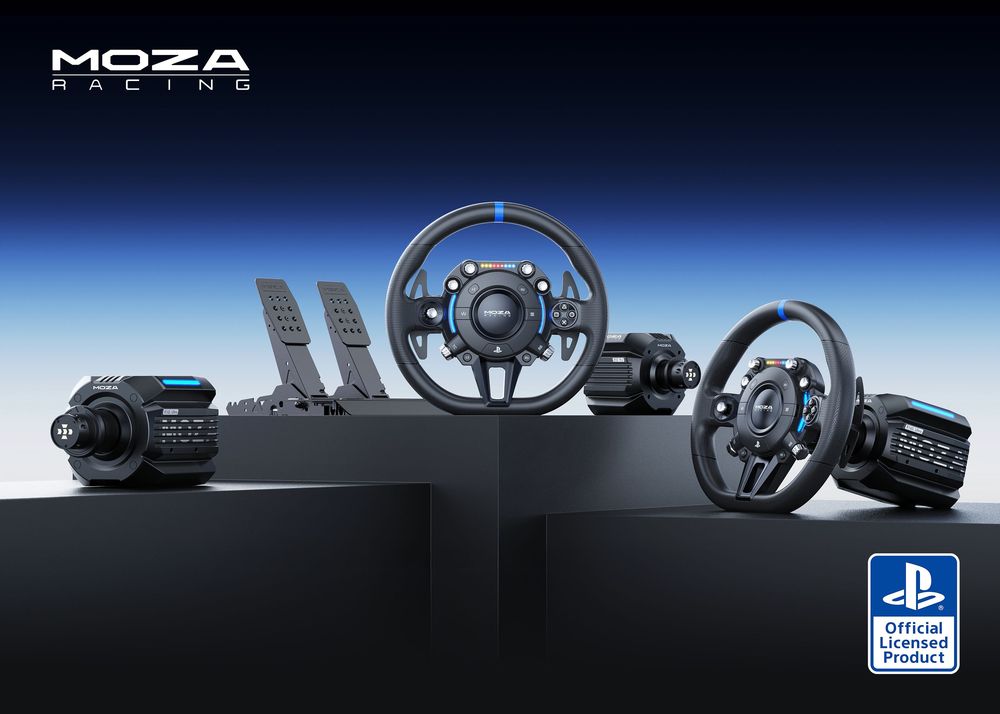 Zdjęcie okładkowe wpisu MOZA wreszcie wkracza na PS5. Zobacz trzy nowe kierownice z obsługą Gran Turismo 7