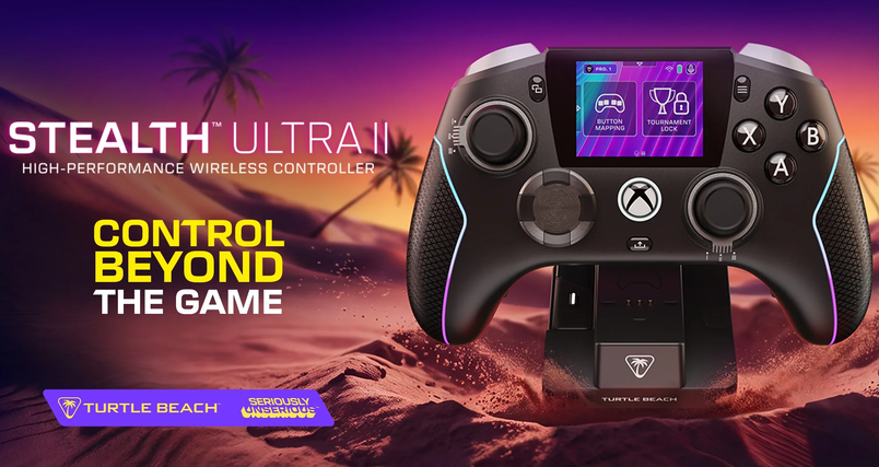Zdjęcie okładkowe wpisu Turtle Beach Stealth Ultra II. Ekran dotykowy, drążki TMR i 8000 Hz w nowym padzie